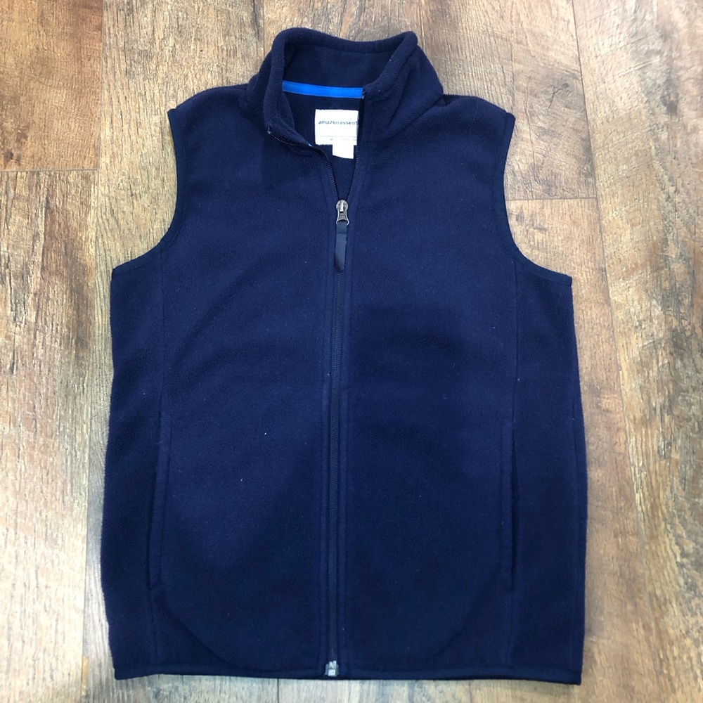 Amazon Essentials Boys Polar Fleece Vest Navy Blue Large